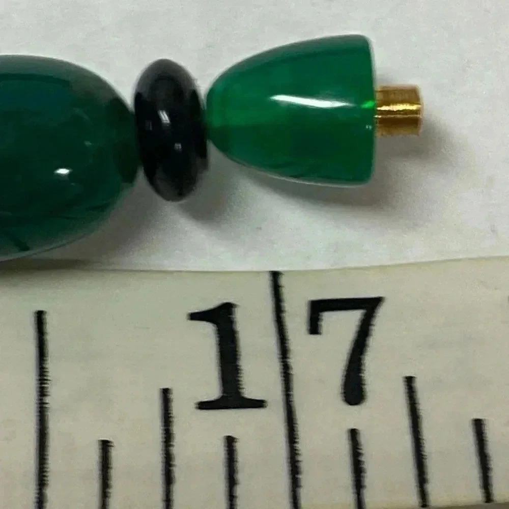 GREEN CHOKER 17" NECKLACE. - Picture 3 of 4